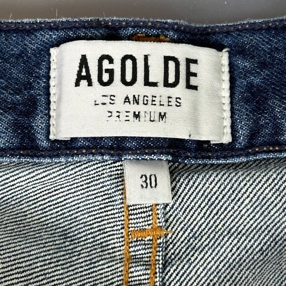 Agolde Riley High Rise Straight Crop Air Blue - Picture 5 of 10